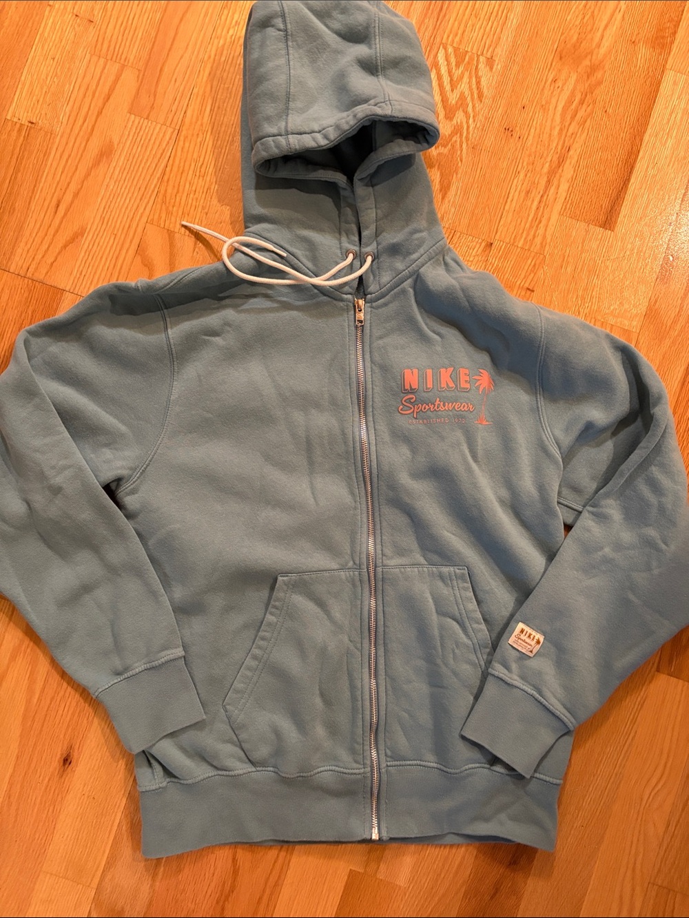 Nike Sportswear Light Blue Full-Zip Hoodie